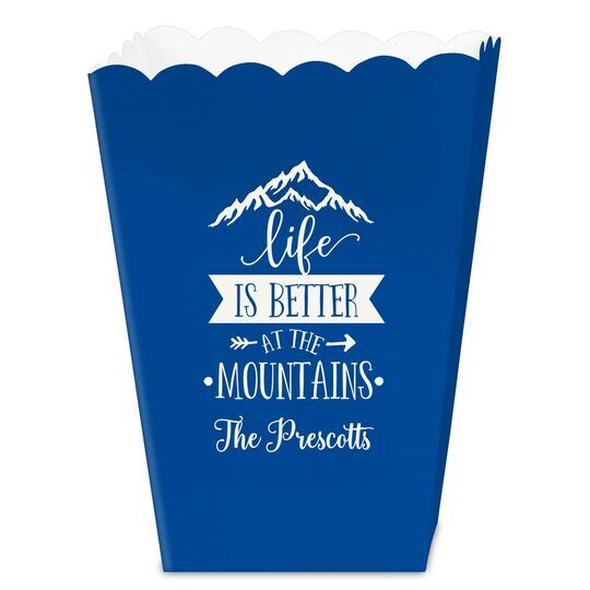 Life is Better at the Mountains Mini Popcorn Boxes